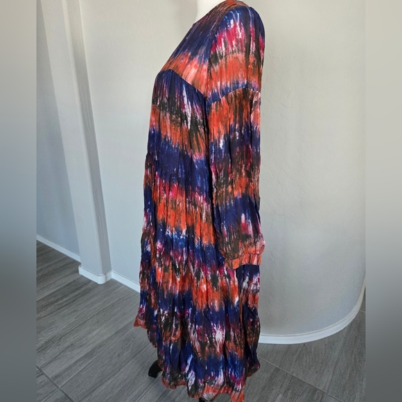 Anthropologie Norblack Norwhite Agatha Tie Dye Drapey Boho Maxi Dress Sz S - Picture 3 of 12